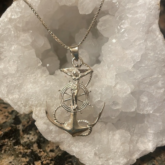 Sterling Silver Mariner’s Jesus Christ Crucifix. Retail 268.00 NWT - Picture 2 of 7